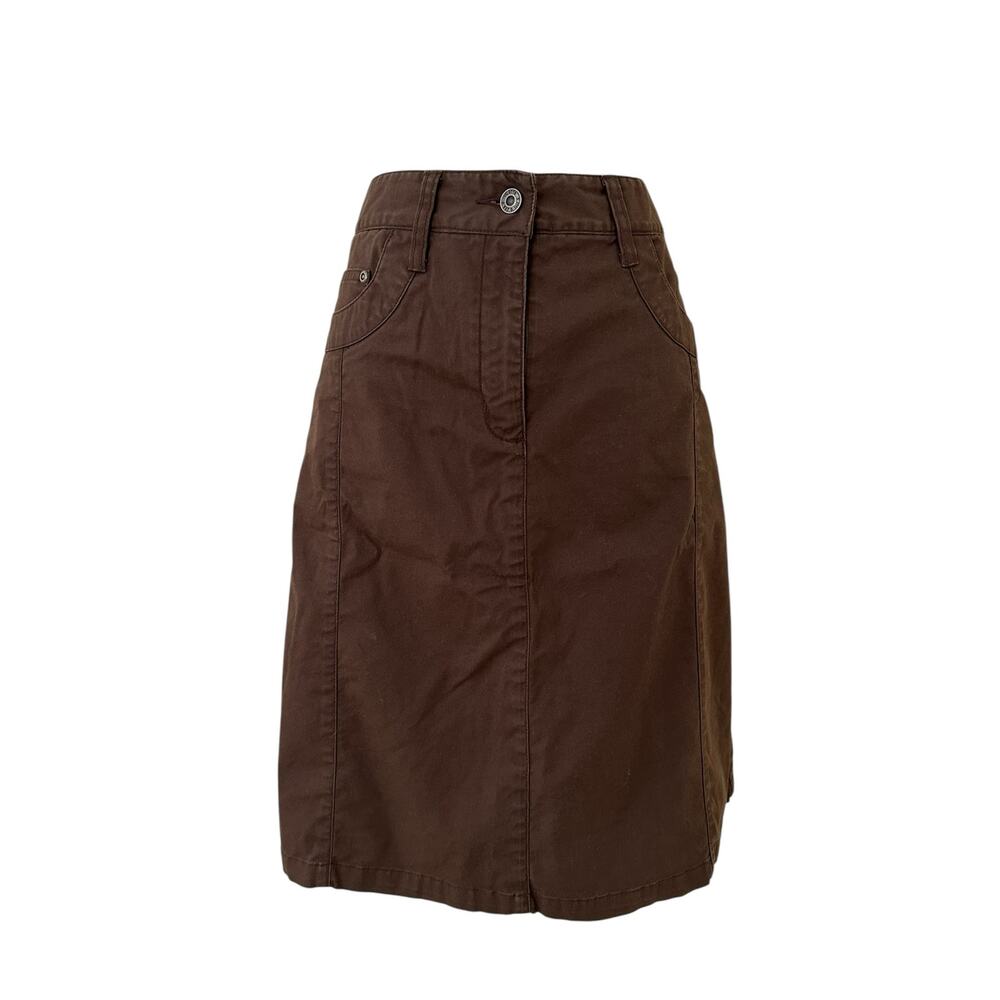 Talbot Women Brown Straight 5 Pocket Design Skirt Size 12 - Picture 6 of 6